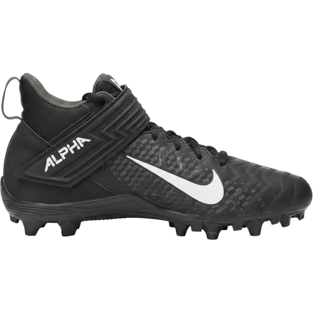 Nike Alpha Menace Varsity Football Cleats Mens Sz 8 Black Silver‎ AQ8154-001 Run